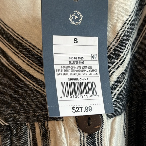 NWT navy striped midi dress - Picture 4 of 4